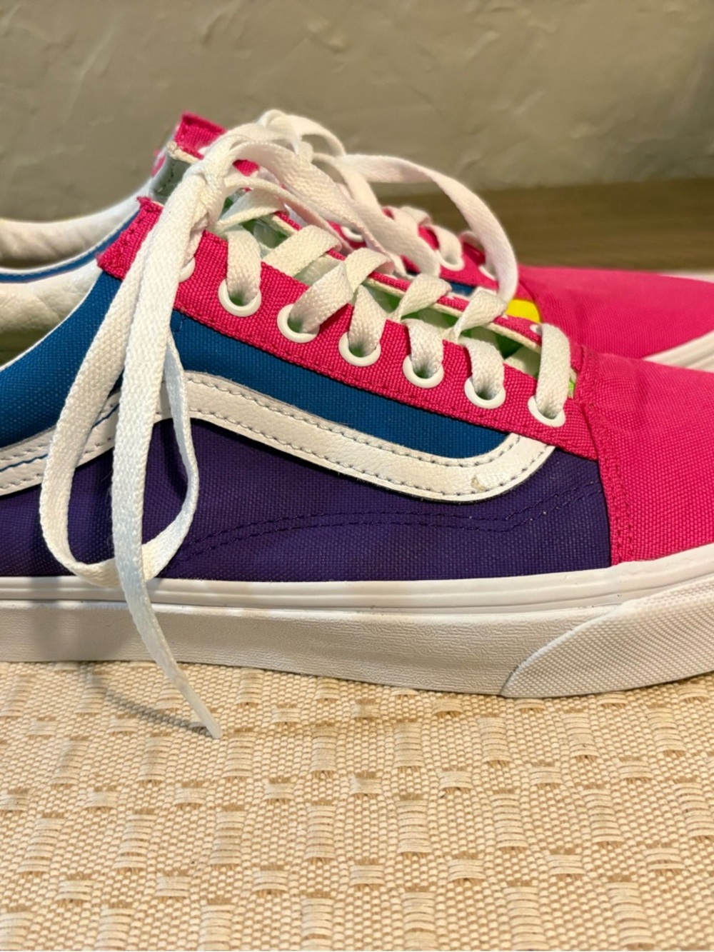 VANS Canvas Sneakers in Pink, Blue & Yellow Women’s size 11 Men’s size 9.5 - Picture 14 of 16